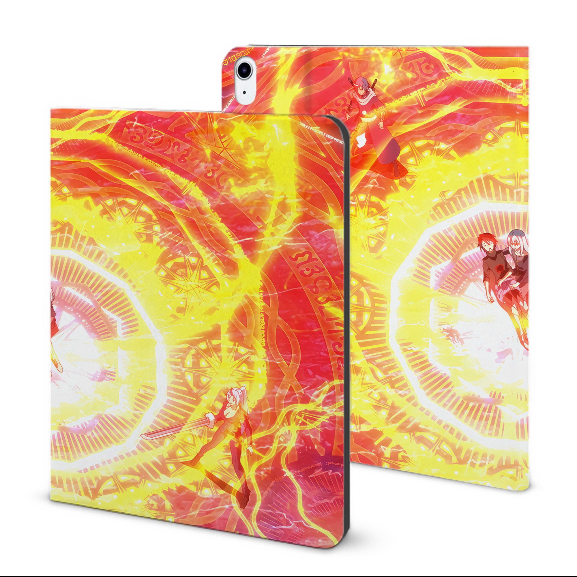 （画像用） 転スラ Regarding Reincarnated to Slime IPad ケース ブック型 PUレザー TPU 耐衝撃 軽量 薄型 ペン収納なし 全面保護 IPad 各モデル対応
